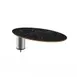 Steelite MGCIAY14MSXX 20" x 10" x 6-1/2"H Oval Buffet Table, Nero Marquina Marble BHP Laminate Top, Brushed Stainless Steel 1 image