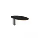 Steelite MGCIAY15MSXX 16" x 8" Oval Buffet Table, Nero Marquina Marble BHP Laminate Top, Brushed Stainless Steel 1 image