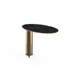 Steelite MGCIAY17MBXX 16" x 8" Oval Buffet Table, Nero Marquina Marble BHP Laminate Top, Brushed Brass 1 image