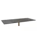 Steelite MGCITB01GBXX 71" x 29-1/2" Grey Slate BHP Laminate Buffet Table with Brushed Brass Segment 1 image