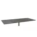 Steelite MGCITB01GSXX 71" x 29.5" Grey Slate BHP Laminate Buffet Tabletop with Bamboo Core and Brushed Stainless Steel 1 image