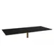 Steelite MGCITB01MBXX 71" x 29.5" Rectangular Buffet Table, Nero Marquina Marble BHP Laminate Top with Bamboo Core, Brushed Brass Segment 1 image