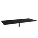 Steelite MGCITB01MSXX 71" x 29.5" Rectangular Buffet Table, Nero Marquina Marble BHP Laminate Top, Brushed Stainless Steel 1 image