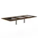 Steelite MGCITD02WSXX 71" Buffet Table, Bengali Mango Wood Top, Brushed Stainless Steel, 270W 120V Induction Warming 1 image