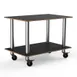 Steelite MGCMDX02MSXW 2-Tier Buffet Table, 47"W x 29.5"D x 35"H, Nero Marquina Marble BHP Laminate Top 1 image