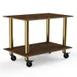 Steelite MGCMDX02WBXW 2-Tier Buffet Table, 47" x 29.5" x 35"H, Bengali Mango Wood BHP Laminate Top 1 image