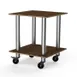 Steelite MGCMDX03WSXW 29" Square Buffet Table, 35"H, 2-Tier, Bamboo Core, Brushed Stainless Steel 1 image
