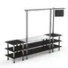 Steelite MGCMLA02MSXF 130" Configurable Buffet Table, 3-Tier, 96"H, Nero Marquina Marble BHP Laminate Top, Brushed Stainless Steel Legs 1 image