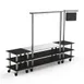 Steelite MGCMLA02MSXW 130" Modular Buffet Table, 3-Tier, 96"H, Nero Marquina Marble Top, Stainless Steel 1 image