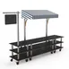 Steelite MGCMLA03MSWW Mogogo Buffet Station, 130" Wide, 3-Tier, Nero Marquina Marble BHP Laminate Top 1 image