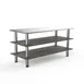 Steelite MGCMLA05GSXF 71" Configurable Buffet Table, 3-Tier, 29-1/2"D x 33"H, Stainless Steel Top, Grey Slate BHP Laminate 1 image