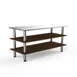 Steelite MGCMLA05WSXF 71" Configurable Buffet Table, 3-Tier, Stainless Steel Top, Bengali Mango Wood Laminate, Brushed Stainless Steel Legs 1 image