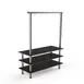Steelite MGCMLA06MSXF 71" Modular Classic Arch Buffet Table, 3-Tier, Nero Marquina Marble BHP Laminate Top, Brushed Stainless Steel Legs 1 image