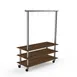 Steelite MGCMLA06WSXW 71" Modular Classic Arch Buffet Table, 3-Tier, 96"H, Bengali Mango Wood Top, Brushed Stainless Steel 1 image