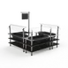 Steelite MGCMLB03MSXF 3-Tier Buffet Station, 100x100, Nero Marquina Marble BHP Laminate, Stainless Steel Tops, Insulated Ice Bin 1 image
