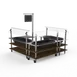Steelite MGCMLB03WSXW 3-Tier Buffet Station, 100x100, laminated wood, stainless steel tops, breath guards 1 image