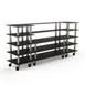 Steelite MGCMLB04MSXW 130" Configurable Buffet Table, 5-Tier, Nero Marquina Marble BHP Laminate Top, Brushed Stainless Steel 1 image