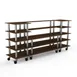 Steelite MGCMLB04WSXW 130" Configurable Buffet Table, 5-Tier, 29-1/2"D x 60-1/2"H, Bengali Mango Wood BHP Laminate Top 1 image