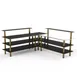 Steelite MGCMLB05MBXF Mogogo Buffet Solutions Modular Pro Corner Station, 100" x 100" x 47", Stainless Steel, Nero Marquina Marble BHP Laminate 1 image
