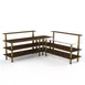 Steelite MGCMLB05WBXF 100" Modular Buffet Corner Station, 3-Tier, Stainless Steel, Bamboo Core Top 1 image