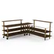 Steelite MGCMLB05WBXW 100" Configurable Buffet Table, 3-Tier, 47"H, Stainless Steel, Bamboo Core Top 1 image