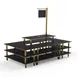 Steelite MGCMLB07MBXW Mogogo Buffet Table, 130" x 71" x 107"H, 4-Tier, Rectangular, Nero Marquina BHP Laminate Top 1 image