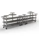 Steelite MGCMLB08GSXW 3-Tier Buffet Table, 180.5" Wide, 38" Deep, 54" High, Grey Slate Laminate Top 1 image