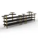 Steelite MGCMLB08MBXF 3-Tier Buffet Station, 180" x 38" x 54", Nero Marquina BHP Laminate, Brushed Brass 1 image