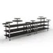 Steelite MGCMLB08MSXF 3-Tier Buffet Station, 180" x 38" x 54", Nero Marquina BHP Laminate, Brushed Stainless Steel 1 image
