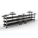 Steelite MGCMLB08MSXW 3-Tier Buffet Station, 180" x 38" x 54", Nero Marquina BHP Laminate Top, Brushed Stainless Steel 1 image