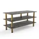 Steelite MGCMLB09GBXF 71" Modular Buffet Table, 3-Tier, Grey Slate BHP Laminate Top, Brushed Brass Legs 1 image