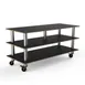Steelite MGCMLB09MSXW 71" Configurable Buffet Table, 3-Tier, Nero Marquina BHP Laminate, Brushed Stainless Steel 1 image
