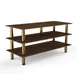 Steelite MGCMLB09WBXF 71" Configurable Buffet Table, 3-Tier, Bengali Mango Wood BHP Laminate Top, Brushed Brass Legs 1 image