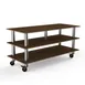 Steelite MGCMLB09WSXW 71" Buffet Table, 3-Tier, 29-1/2"D x 35"H, Bengali Mango Wood Top, Brushed Stainless Steel 1 image