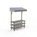 Steelite MGCMLB10GBWF Mogogo Modular Classic Canopy Unit, 71" x 29.5" x 96"H, Grey Slate Brushed Brass 1 image