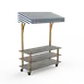 Steelite MGCMLB10GBWW Mogogo Modular Classic Canopy Buffet Table, 71" x 29.5" x 96"H, Grey Slate, Brushed Brass 1 image