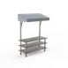 Steelite MGCMLB10GSWF Mogogo Modular Classic Canopy Unit, 71" x 29-1/2" x 96"H, Grey Slate Stainless Steel 1 image