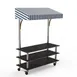 Steelite MGCMLB10MSWF Modular Classic Canopy Buffet Table, 71" x 29-1/2" x 96"H, Marble Black Stainless Steel 1 image