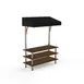 Steelite MGCMLB10WSBF 71" Modular Classic Buffet Table, 3-Tier, 96"H, Bengali Mango Wood Top, Brushed Stainless Steel Legs 1 image