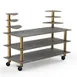 Steelite MGCMLB11GBXW 71" Configurable Buffet Table, 3-Tier, Grey Slate BHP Laminate Top, 54"H 1 image