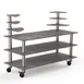 Steelite MGCMLB11GSXW 71" Configurable Buffet Table, 3-Tier, Grey Slate BHP Laminate Top, 54"H 1 image