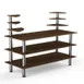 Steelite MGCMLB11WSXF 71" Configurable Buffet Table, 3-Tier, Bengali Mango Wood Top, Brushed Stainless Steel Legs 1 image