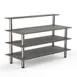 Steelite MGCMLB13GSXF 71" Configurable Buffet Table, 3-Tier, Grey Slate BHP Laminate Top, Brushed Stainless Steel Legs 1 image