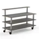 Steelite MGCMLB13GSXW Mogogo Buffet Solutions Modular Classic Plus 3-Tier 71" Buffet Table, Grey Slate BHP Laminate Top, 47.5"H 1 image