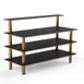 Steelite MGCMLB13MBXF 71" Configurable Buffet Table, 3-Tier, Nero Marquina Marble BHP Laminate Top, Brushed Brass Legs 1 image