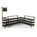 Steelite MGCMLB14MBXF 130"W Configurable Buffet Table, 100"D, 95"H, Black Mogogo Finish, Canopy Style 1 image