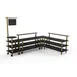 Steelite MGCMLB14MBXW 130"W x 100"D x 95"H Canopy Buffet Table, Mixed Materials, Black Mogogo Finish 1 image
