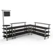 Steelite MGCMLB14MSXF 130"W Configurable Buffet Table, Mogogo, Black, Canopy Style, Mixed Materials 1 image
