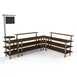 Steelite MGCMLB14WSXF 130"W x 100"D x 95"H Canopy Buffet Table, Mixed Materials, Brown Mogogo Finish 1 image