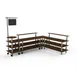 Steelite MGCMLB14WSXW 130"W Configurable Buffet Table, 100"D, 95"H, Mogogo Canopy Style, Mixed Materials, Brown Finish 1 image